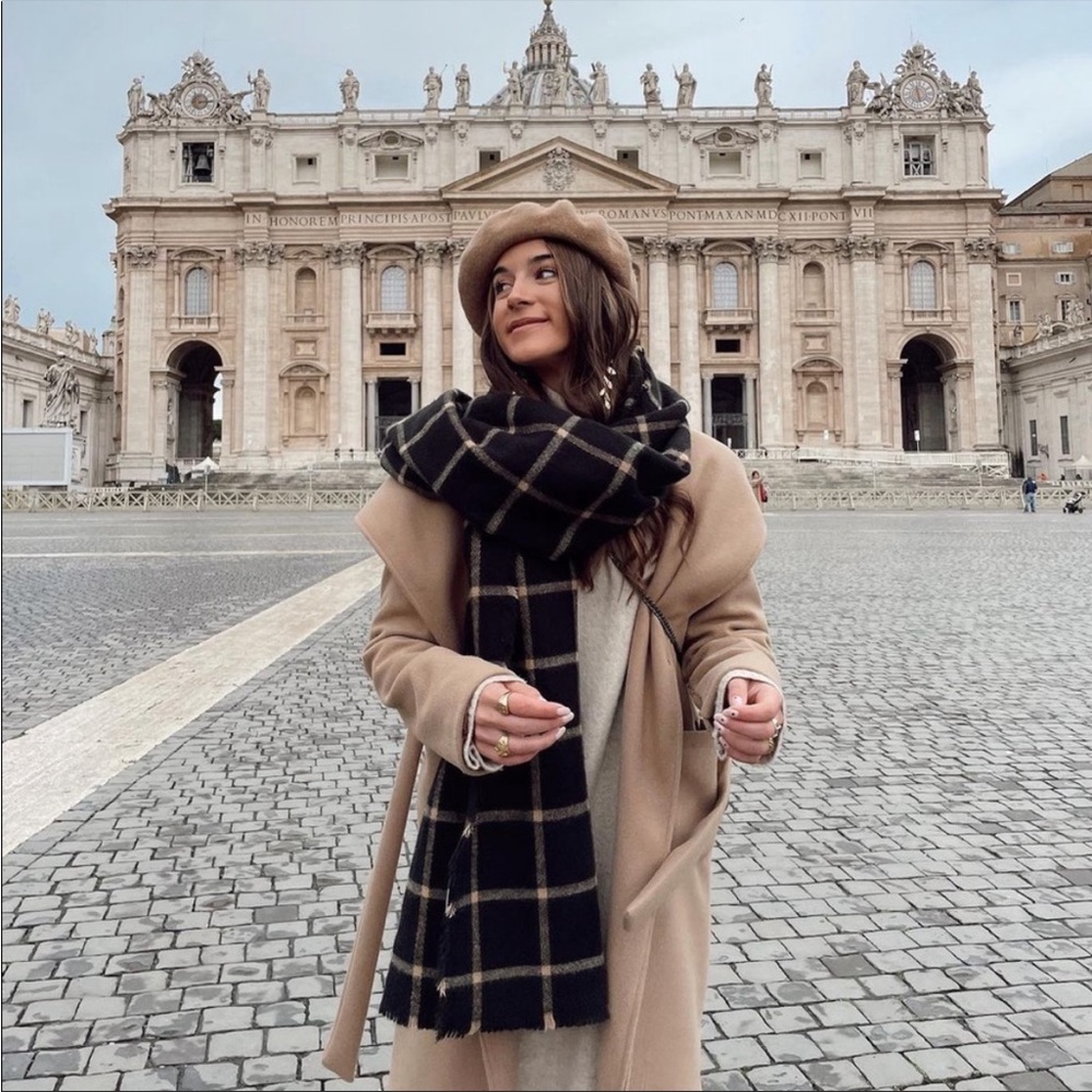 Zara Plaid Scarf NWT